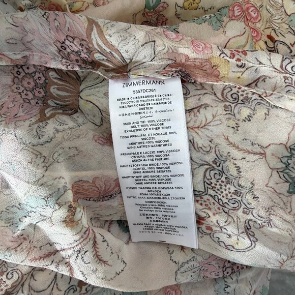 NWOT !Zimmermann Rebellion Pussybow Shirt Dress - Picture 11 of 11